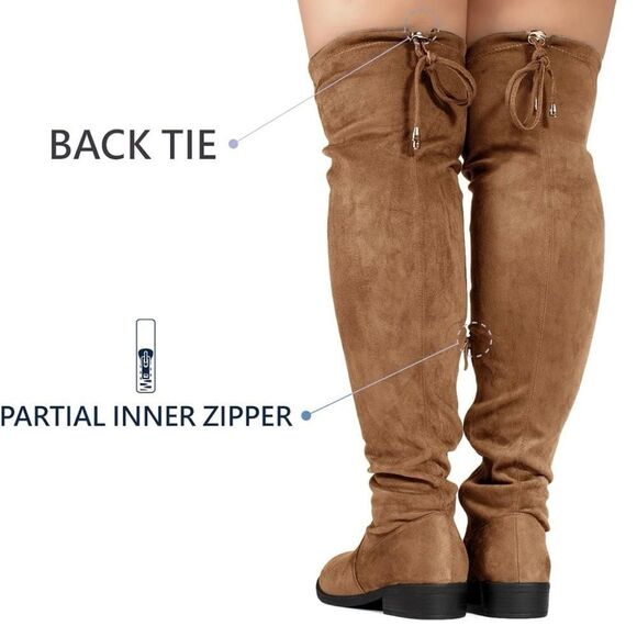 RF Room of Fashion Brown Suede boots size 8.5M - Picture 2 of 11